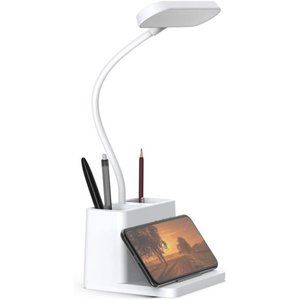 LED Small Desk Lamp, AXX Desk Lamps for Home Office, White Desk Light for Kids